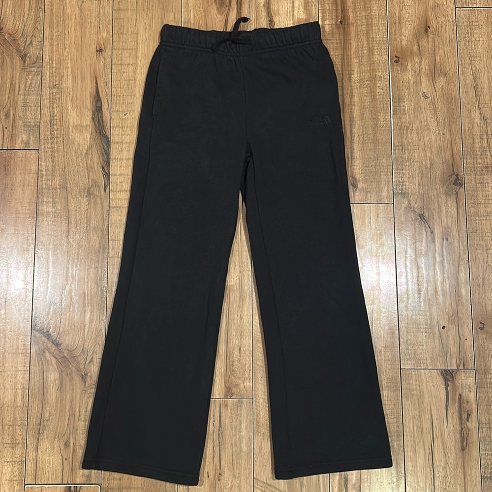 The North Face Drawstring Black Straight Leg Sweatpants Girls Youth Medium